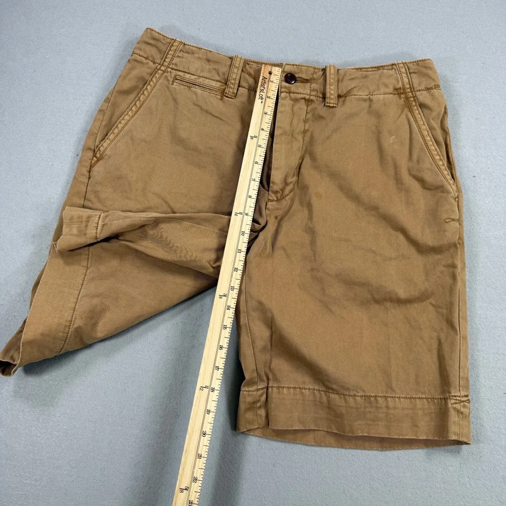 Polo Ralph Lauren Shorts Mens 33 Chino Khaki Flat Front Cotton Twill Summer